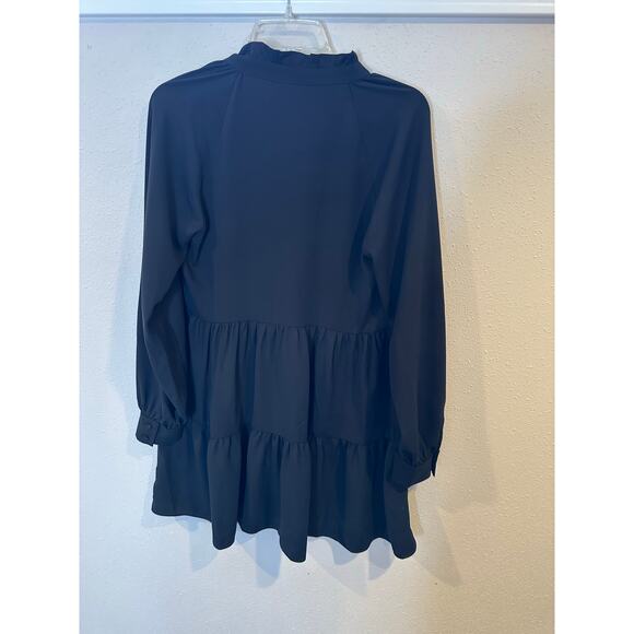 Amanda uprichard black‎ tiered dress -m - Picture 3 of 3